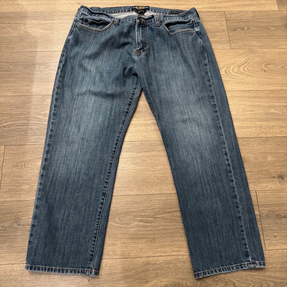 Lucky‎ Brand 221 Original Straight Mens Jeans 40x30 Medium Wash Denim Blue Baggy